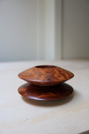 Walnut candleholders - Form + Beyond graphic mirrors & wall art gallery london