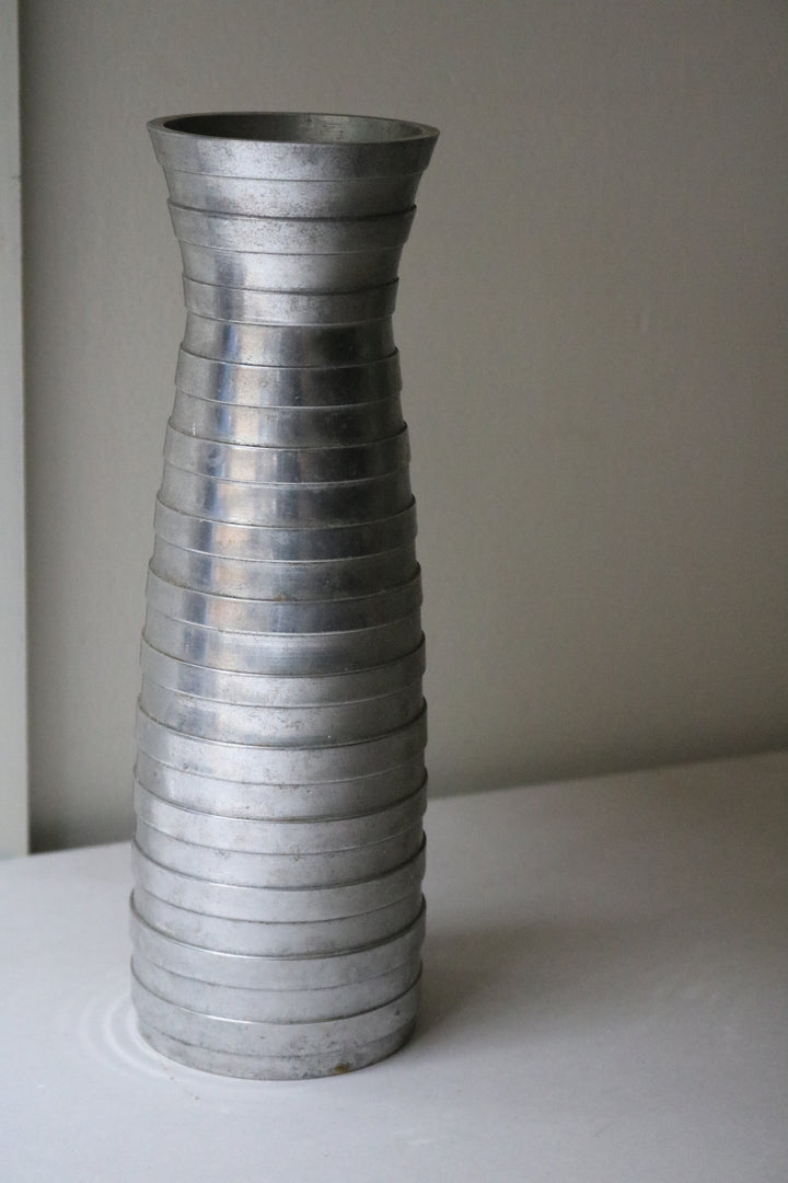 Ribbed Metal Vase - Form + Beyond graphic mirrors & wall art gallery london