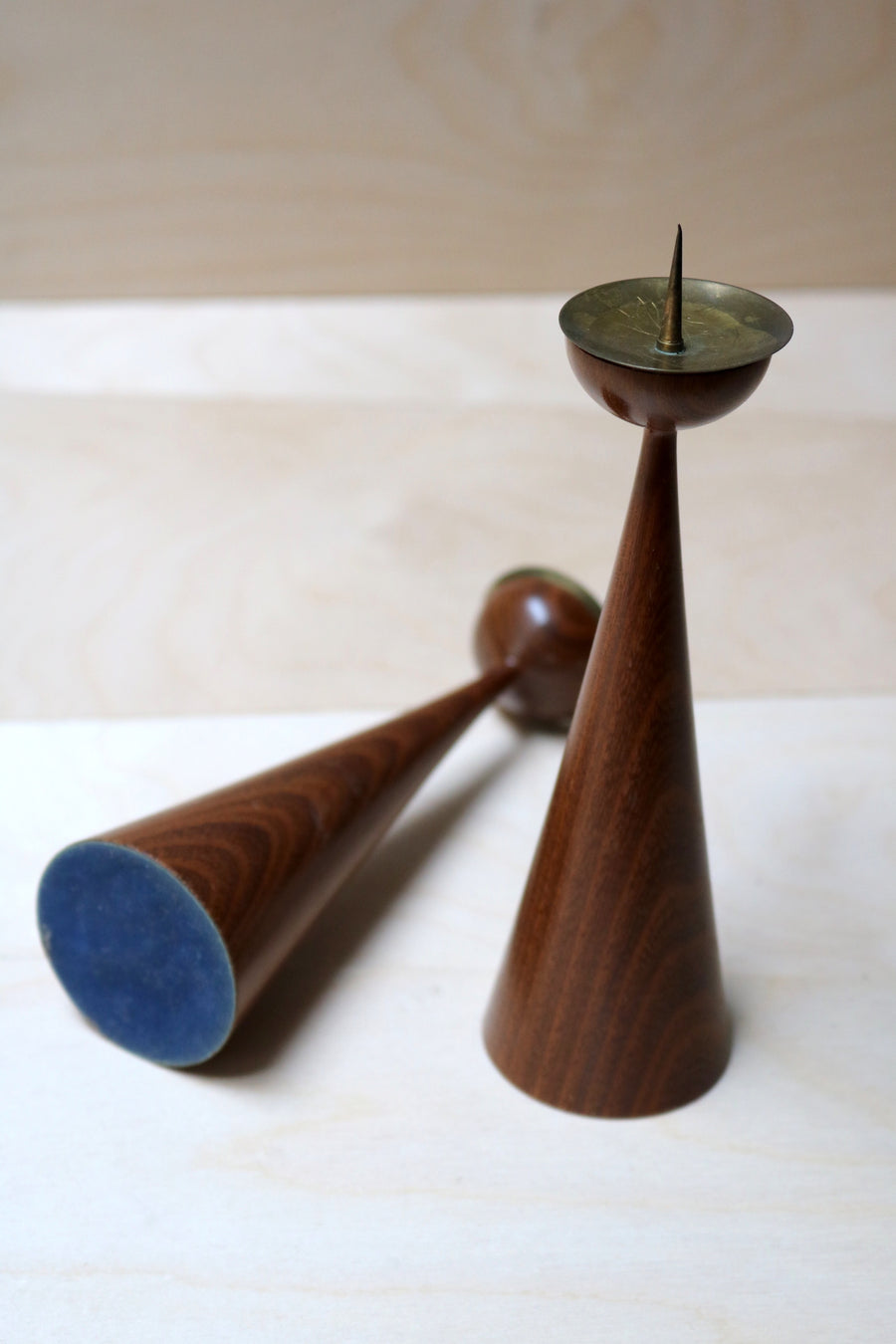 Rosewood Candle holders - Form + Beyond graphic mirrors & wall art gallery london
